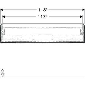 Geberit Waschtischunterschrank ONE 1 Schubl. 1200x266x470mm sa-gr lack hgl