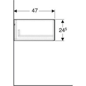 Geberit Seitenschrank ONE 1 Schubl. 450x245x470mm lav lack matt