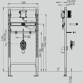 Sanit Urinalelement INEO 1120x525mm