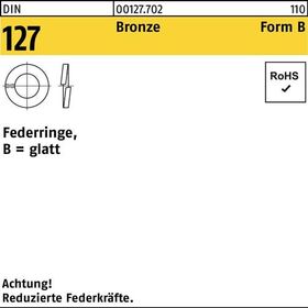 Federring DIN 127 B 10 CuSn Bronze 500 Stück - VPE: 500