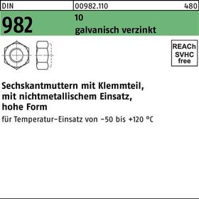 Sechskantmutter DIN 982 Klemmteil M24 10 galv.verz. 25 Stück - VPE: 25