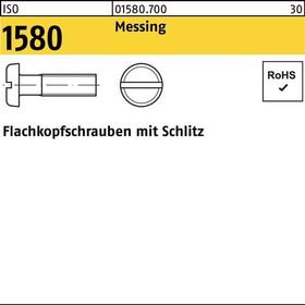Flachkopfschraube ISO 1580 Schlitz M5x 6 Messing 200 Stück - VPE: 200