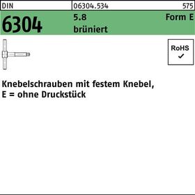 Knebelschraube DIN 6304 festem Knebel EM 6x 40 5.8 brüniert 1 Stück