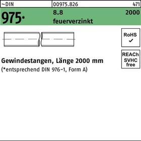 Gewindestange DIN 975 M12x 2000mm 8.8 feuerverz. 1 Stück