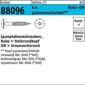 Spanplattenschraube R 88096 Hako ISR 5,5x35/22-T20 A 4 pulverb. reinweiß 100St. - VPE: 100
