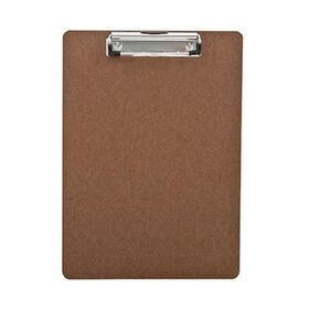 Klemmbrett 22,3x31,2cm Klemme silber Holzfaser braun