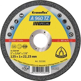 Trennscheibe A 960 TZ Special D125x1mm ger.INOX Bohr.22,23mm KLINGSPOR - VPE: 25