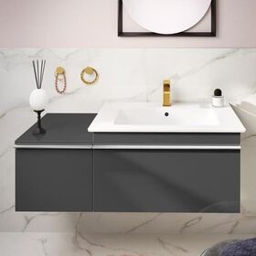 V&B Waschtischunterschrank VENTICELLO 753x420x502mm Griff white Glossy Grey