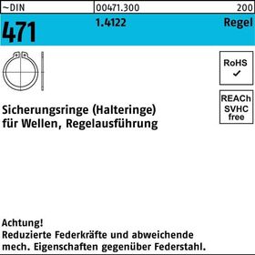 Sicherungsring DIN 471 22x 1,2 1.4122 Regelausf. 50 Stück - VPE: 50