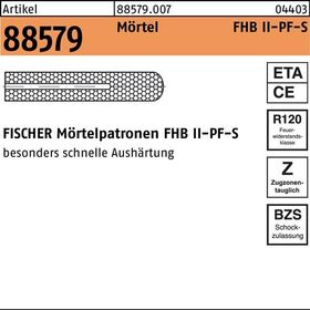 Mörtelpatrone R 88579 FHBII-PF 12x 75 f.FHB-S 10 Stück FISCHER - VPE: 10