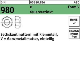 Sechskantmutter DIN 980 Klemmteil V M24 8 feuerverz. 25 Stück - VPE: 25