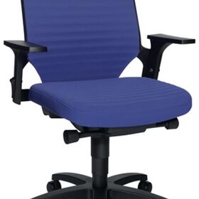Bürodrehstuhl m.Autosynchrontechnik blau 420-550mm m.Lehnen Trgf.110kg TOPSTAR