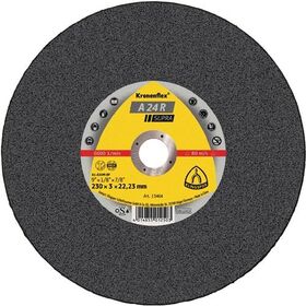 Trennscheibe A 24 R Supra D125x2,5mm gekr.STA Bohr.22,23mm KLINGSPOR - VPE: 25