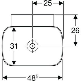 Geberit Aufsatzwaschtisch ONE weiß, ohne Hahnloch 500x425mm