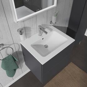 Duravit Möbelwaschtisch ME by Starck m ÜL m HLB 630x490mm 1 Hahnloch weiß WG