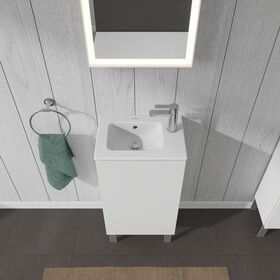 Duravit Waschtischunterbau L-CUBE 294x420x704mm Anschlag rechts weiß matt