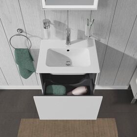 Duravit WTU Compact L-CUBE 400x520x421mm, 1 Auszug weiß matt