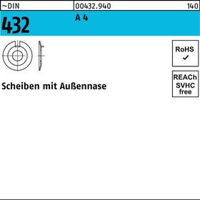 Scheibe DIN 432 Außennase 4,3 A 4 25 Stück - VPE: 25