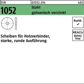 Unterlegscheibe DIN 1052 rund 18x 68x 6 Stahl galv.verz. 50 Stück - VPE: 50