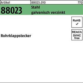 Rohrklappstecker R 88023 8x 50x 25 Stahl galv.verz. 50 Stück - VPE: 50