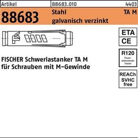 Schwerlastanker R 88683 TA M10 Stahl galv.verz. 25 Stück FISCHER - VPE: 25
