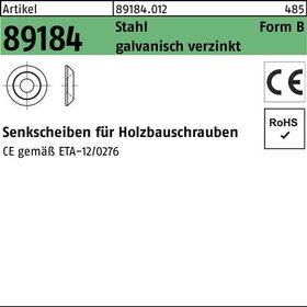 Senkscheibe R 89184 B 6 Stahl galv.verz. 50 Stück - VPE: 50