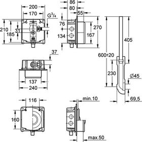 Grohe WC-Druckspüler DN 20 Vorabsperrung f ND