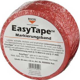 Bodenmarkierungsband Easy Tape PVC rot L.33m B.50mm Rl.ROCOL