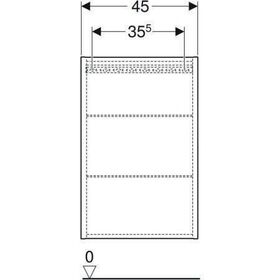 Geberit Hängeschrank iCon 450x700x150mm m 1 Tür lav matt/Griff lav