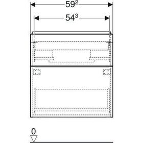 Geberit Waschtischunterschrank iCon 600x615x416mm verk. Ausl. we hochglanz/G