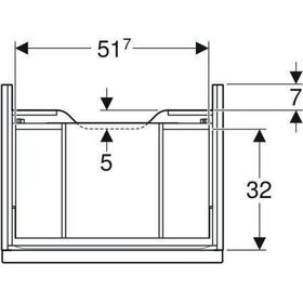 Geberit Waschtischunterschrank iCon 600x247x476mm we hochglanz/Griff we matt