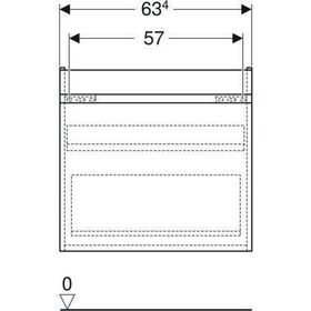 Geberit WT-Unterschrank RENOVA PLAN m 1 Sch. 700x606x446mm Fol. NB hickory h