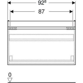 Geberit WT-Unterschrank RENOVA PLAN m 1 Schubl. 1000x606x446mm La we hgl