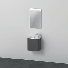 Duravit Badmöbel-Set XBASE 430 Spieg. G Türansch links graphit matt