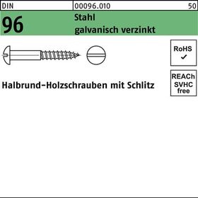 Holzschraube DIN 96 Halbrundkopf Schlitz 1,6x12 Stahl galv.verz. 500St. - VPE: 500