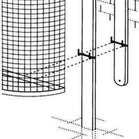 Eisenständer H.1400mm z.Bet.m.Schloss u.Schlü.f.Abfallbehälter 27l