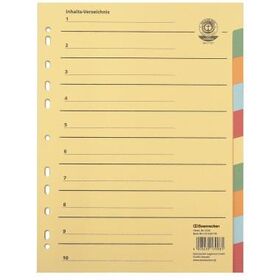 Soennecken Register 1526 DIN A4 blanko volle Höhe Recycling farbig