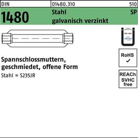 Spannschlossmutter DIN 1480 offen SP M12/125 Stahl ÜZ galv.verz. 1St.