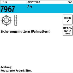 Sicherungsmutter DIN 7967 M20 A 4 50 Stück - VPE: 50