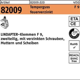 Klemme R 82009 GTW 40 F 9 M12/26 - 60 Temperguss feuerverz. 1St. LINDAPTER
