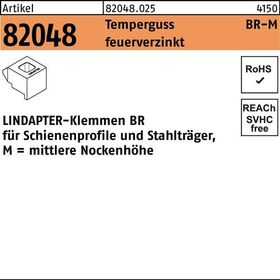 Klemme R 82048 GTW 40 BR 12/6,0 Temperguss feuerverz. 1 Stück LINDAPTER