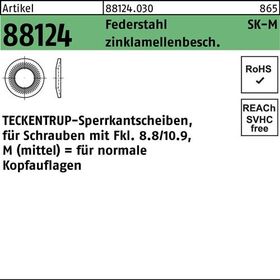 Sperrkantscheibe R 88124 M8x18,2x1,4 Federstahl zinklamellenb. 1000St TECKENTRUP - VPE: 1000