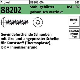 Gewindefurchendeschraube R 88202 Liko ISR 6x20-T25 Stahl geh.galv.verz. 250St. - VPE: 250