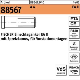 Einschlaganker R 88567 EA II M10x 40 A 4 50 Stück FISCHER - VPE: 50