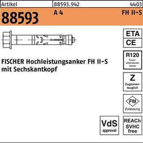 Hochleistungsanker R 88593 FH II 12/25 S A 4 20 Stück FISCHER - VPE: 20