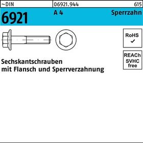 Sechskantschraube DIN 6921 Flansch M8x 30 A 4 Sperrzahnung 200 Stück - VPE: 200