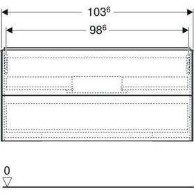 Geberit Waschtischunterschrank ONE 2 Schub 1050x504x470mm sa-gr lack hgl