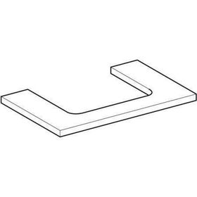 Geberit Waschtischplatte ONE Auss mttg 750x30x470mm sa-gr lack hgl