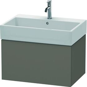 Duravit Waschtischunterbau L-CUBE 394x684x459mm flannel grey seidenmatt