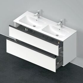 Duravit Waschtischunterbau D-NEO 625x1280x462mm 1 Ausz. 1 Schubk. we matt